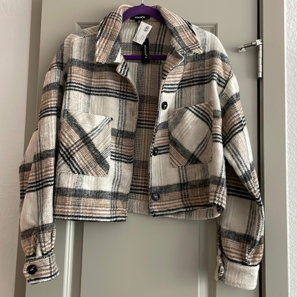 NWT Plaid jacket